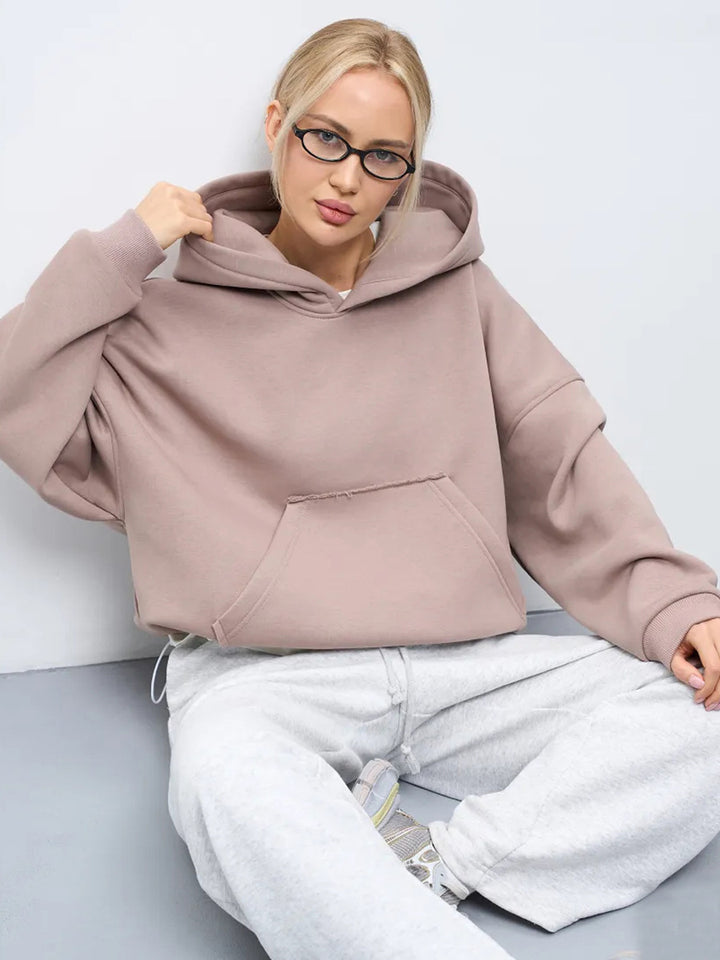 Kvinnens komfortable oversized hettegenser Skjora
