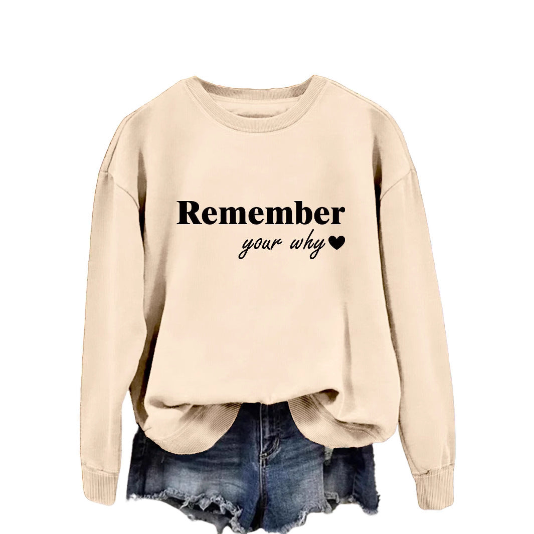 Kvinne sweatshirt med motiverende trykk og avslappet passform Skjora