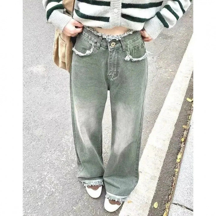 Kvinnenes vide jeans Skjora