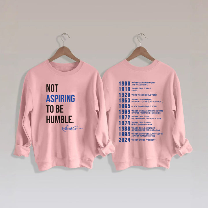 Damesweatshirt med inspirerende tekst og historisk motiv Skjora