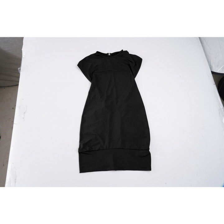 Dame Elegant Bodycon Kjole med korte Ermer og avslappet Passform Skjora