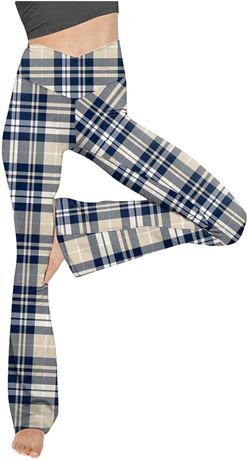 Dame Bootcut Yoga-bukse laget av elastisk materiale med høy midje Skjora
