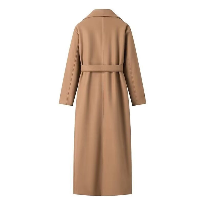Kvinne Elegante Trench Coat med Livrem og Dobbel Knapplukking Skjora