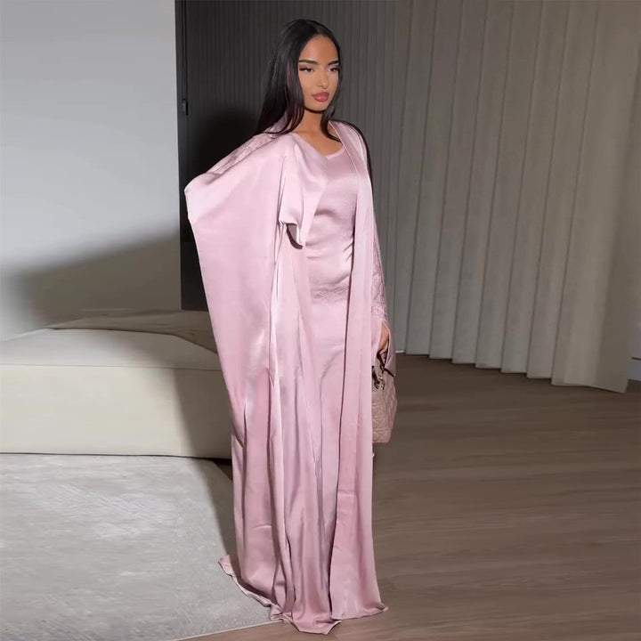 Kvinne elegant maxi kjole med bred klipp Skjora