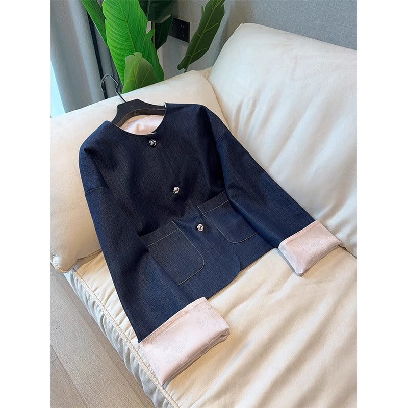 Dames Elegant Kort Blazer Skjora