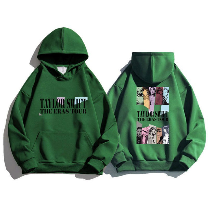 Dame hoodie med kunstnerisk motiv og inspirerende opplisting Skjora