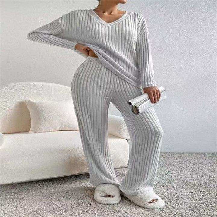 Kvinnes koselige strikket loungewear-sett Skjora