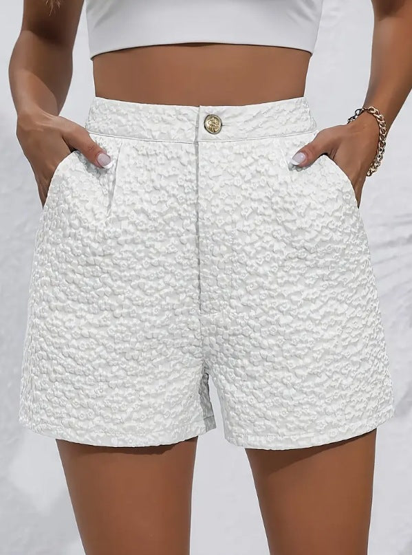 Dame shorts med strukturert stoff Skjora
