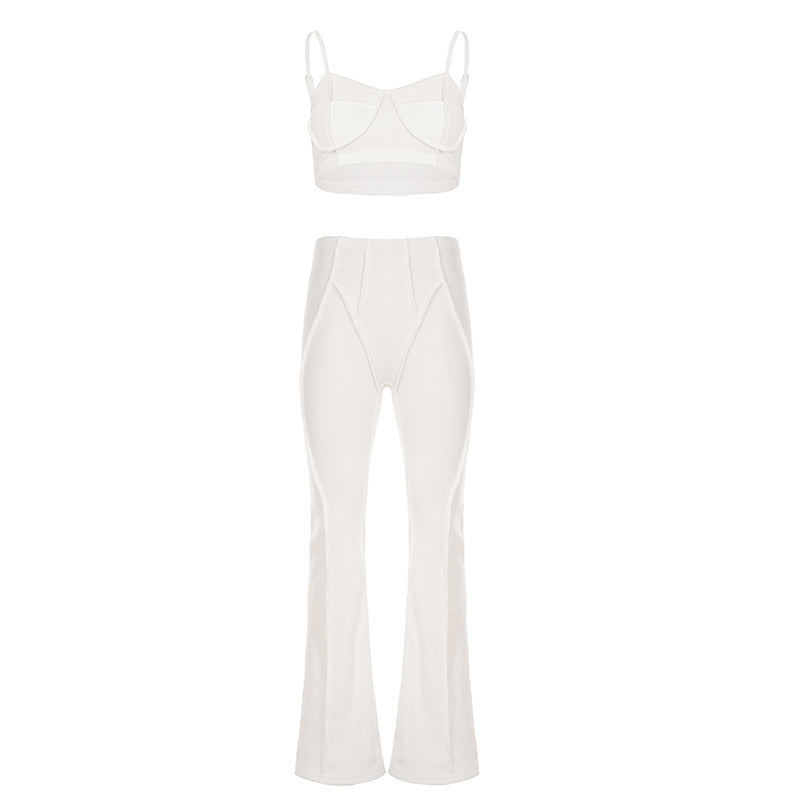 Women's Flared Leggings with High Waist and Seamless Design Skjora