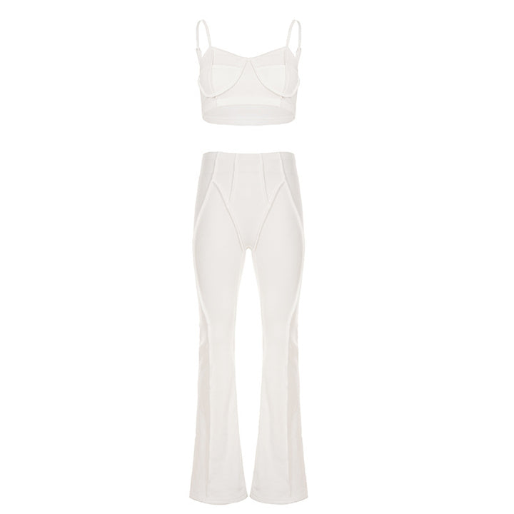 Women's Flared Leggings with High Waist and Seamless Design Skjora