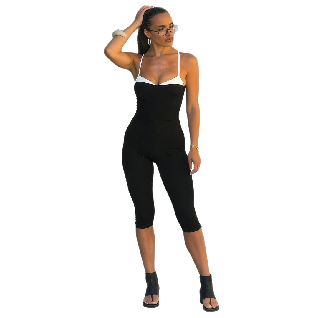 Dame Jumpsuit med smal passform og stropper Skjora