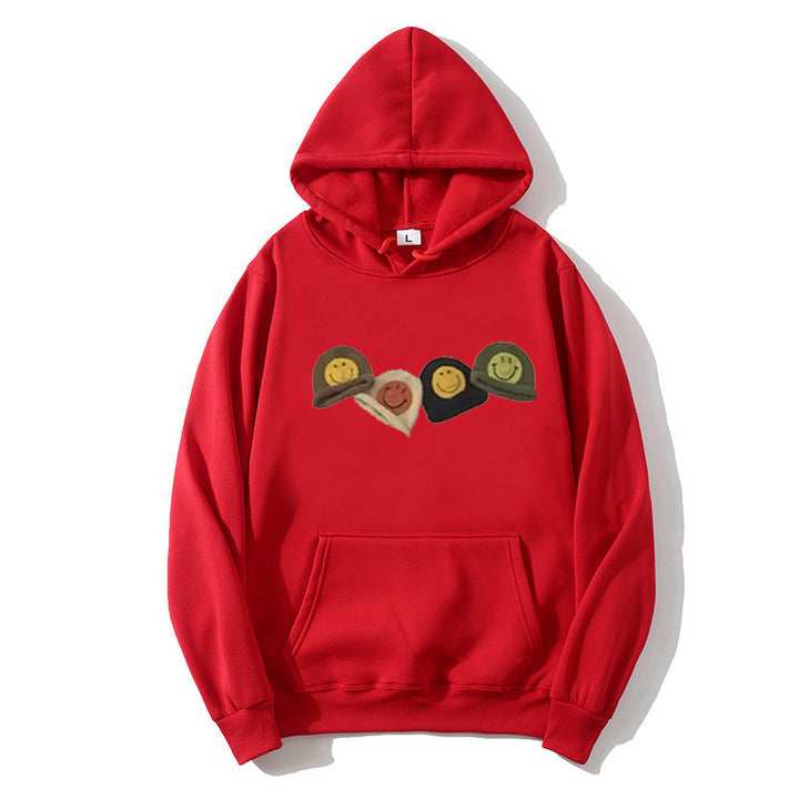 Damen Kapuzenpullover mit verspieltem Smiley-Design Skjora