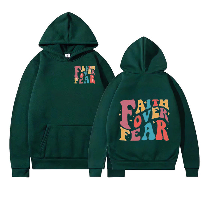 Dame hoodie med kreativ tekst og myk indre fleece Skjora