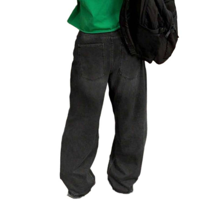 Dame High-Waist Baggy Jeans med unikt vaskeprosess Skjora