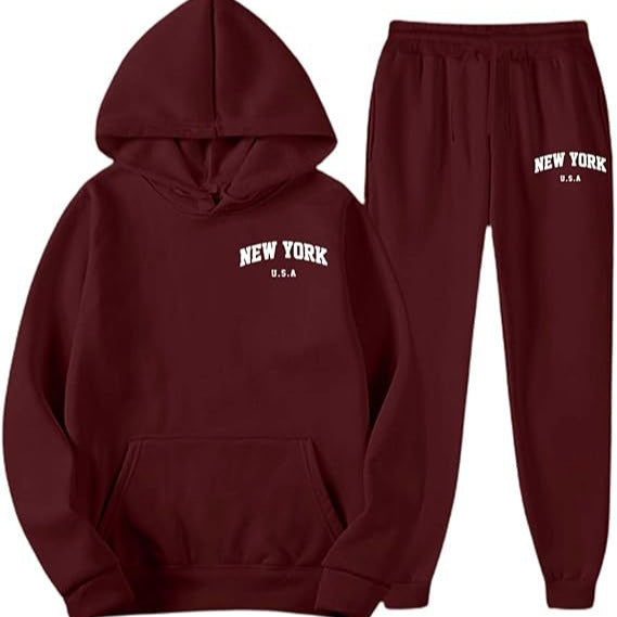 Women's Hooded Sweat Suit with high-quality material and modern lettering Skjora