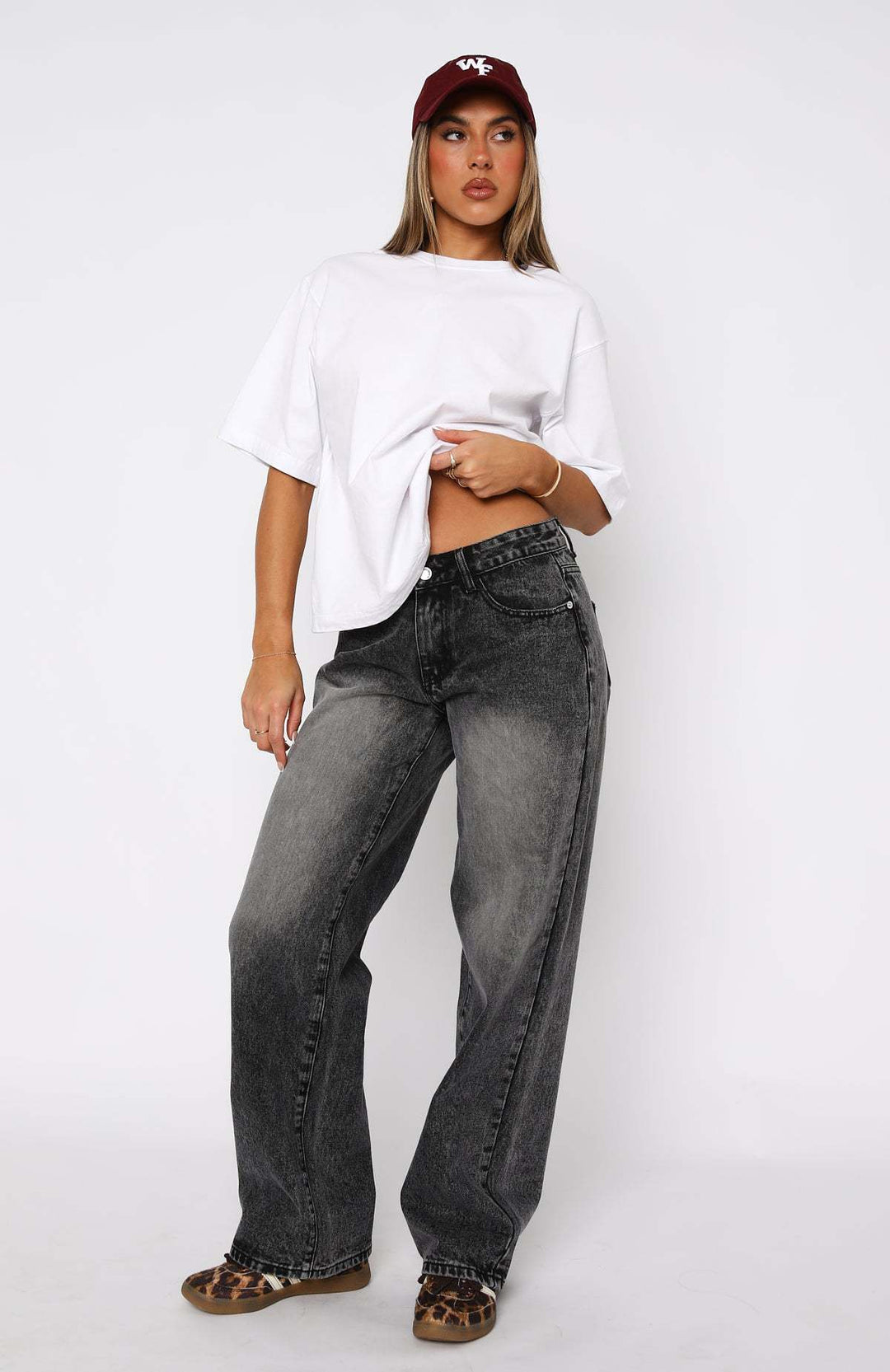 Damer casual vide jeans med høyt liv og moderne snitt Skjora
