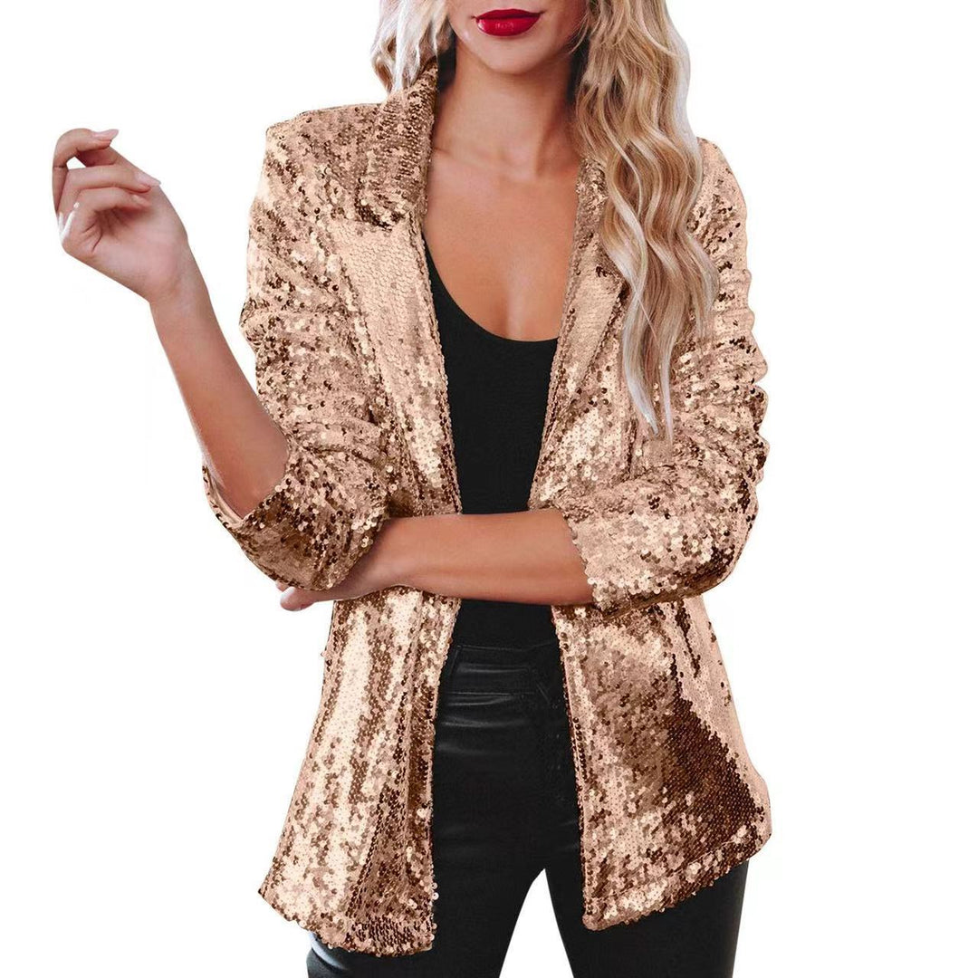 Kvinnes Glitter Blazer Skjora