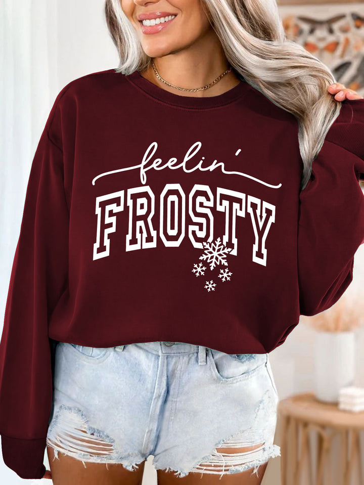 Dame sweatshirt med grafisk trykk Skjora