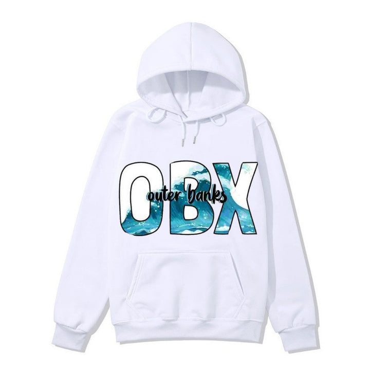 Dame hoodie med maritim grafisk design Skjora
