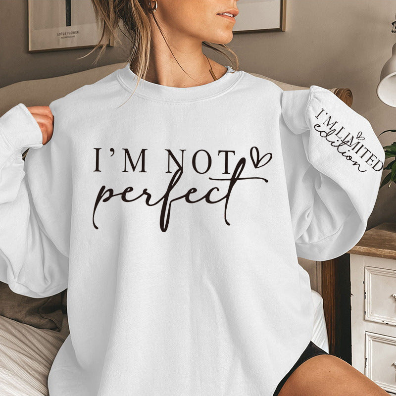 Kvinnelig Oversized Sweatshirt med Unikt Uttalelsestrykk Skjora
