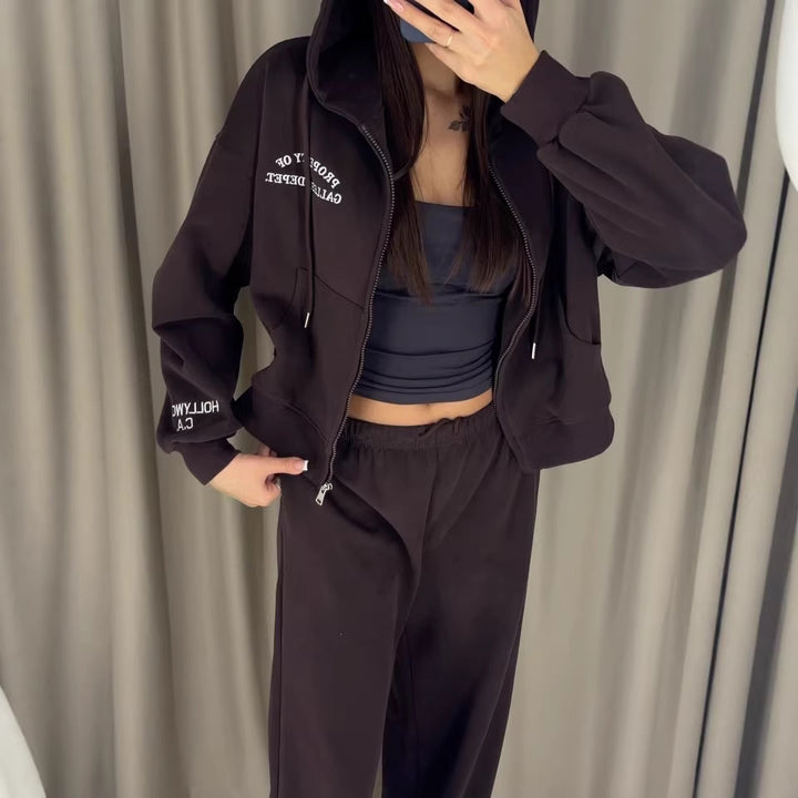 Dame moteriktig sweat suit sett med høy bærekomfort og avslappet passform Skjora