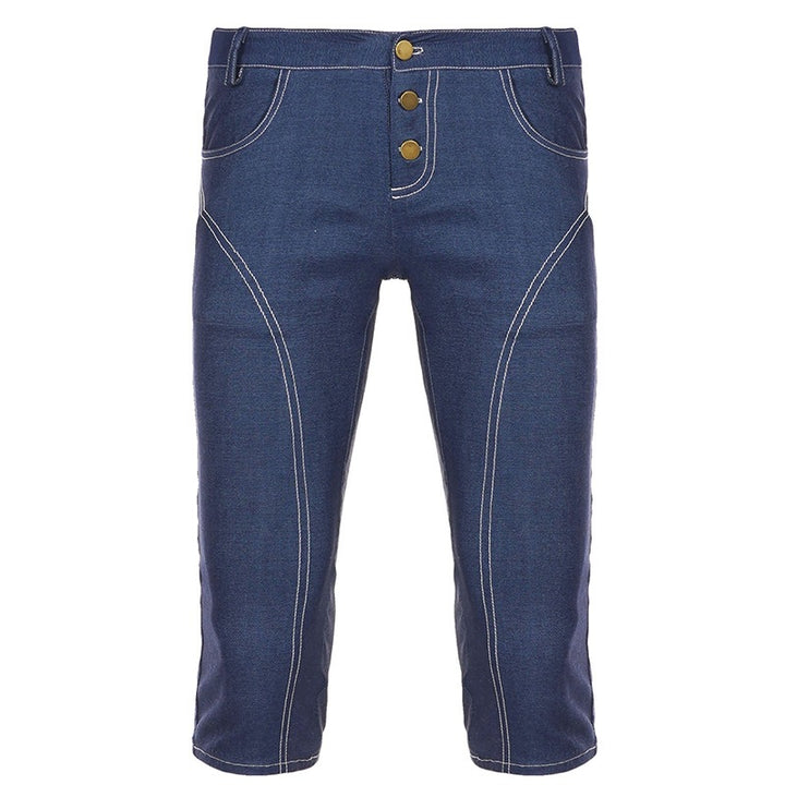 Dame Denim Crop-Top med moderne snitt og justerbare stropper Skjora
