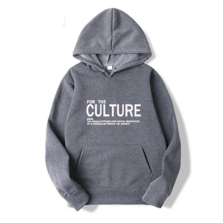 Damer hoodie med inspirerende kulturell trykk Skjora