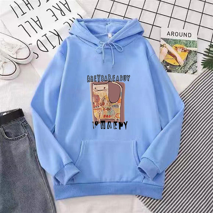Dame hettegensere med kreativt grafisk motiv Skjora
