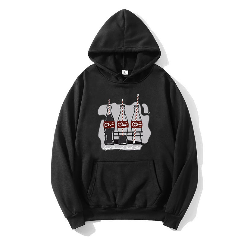 Damen Kapuzenpullover mit verspieltem Coca-Cola-Flaschen-Motiv Skjora