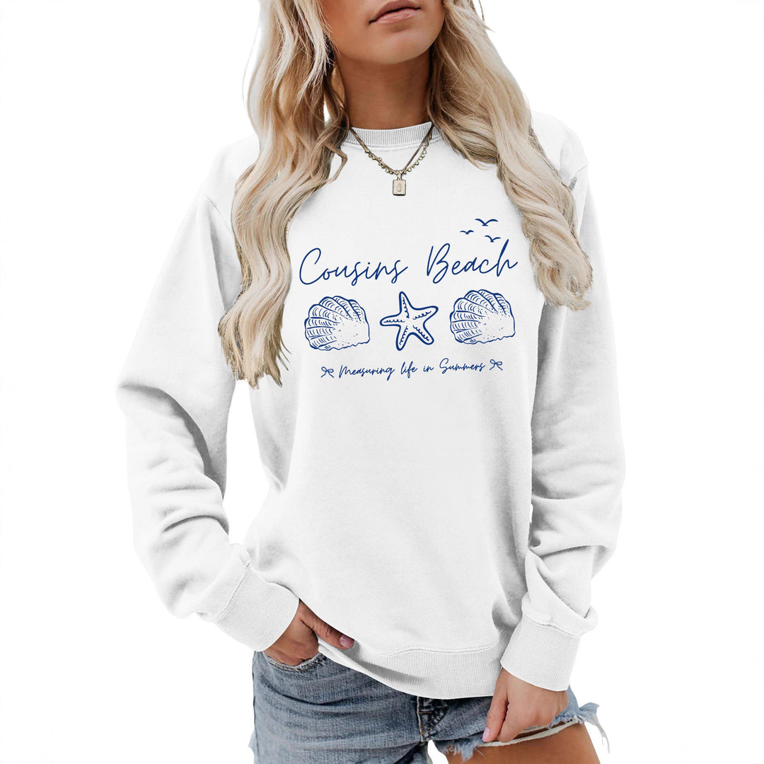 Kvinnelig sweatshirt med maritimt motiv og komfortabel passform Skjora