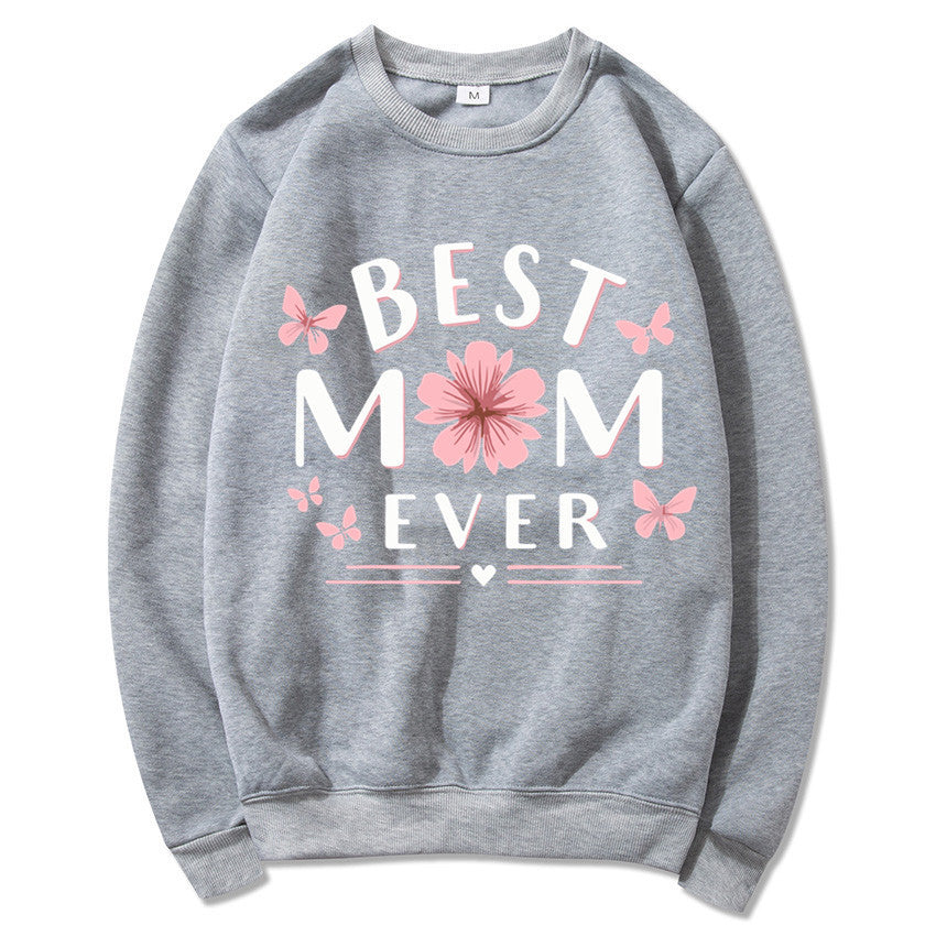 Dame sweatshirt med leken favorittutsagn og blomsterdesign Skjora