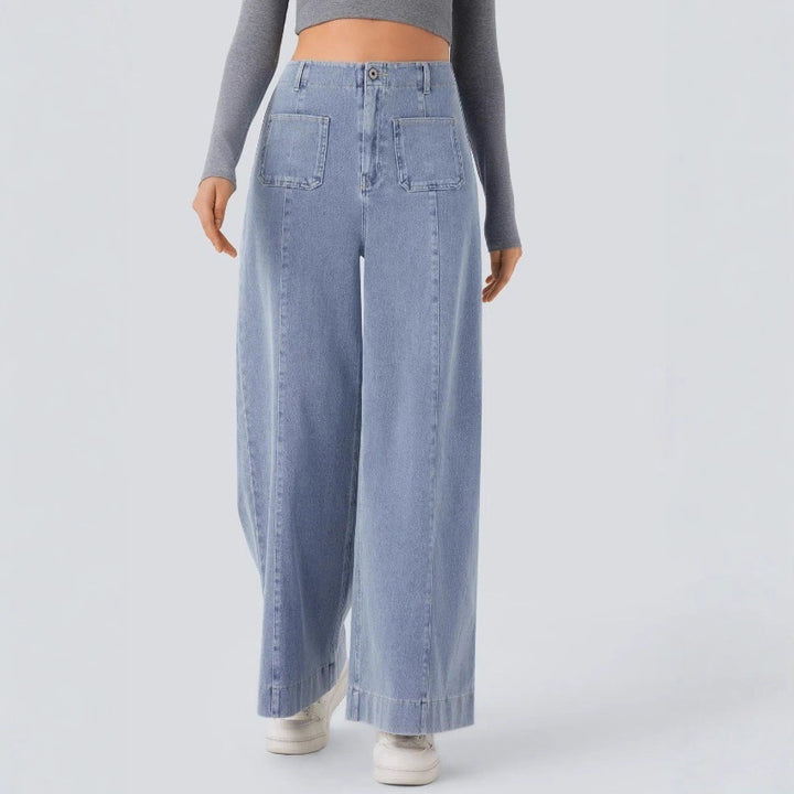 Kvinnenes vidde jeans med høye lommer Skjora