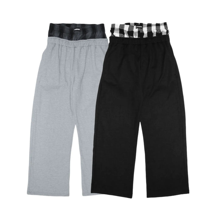 Dame brede joggebukser med elastisk midje og høykvalitets bomull Skjora