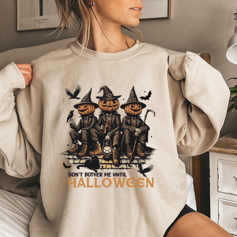 Dame sweatshirt med sesongens Halloween-motiv og komfortabel passform Skjora