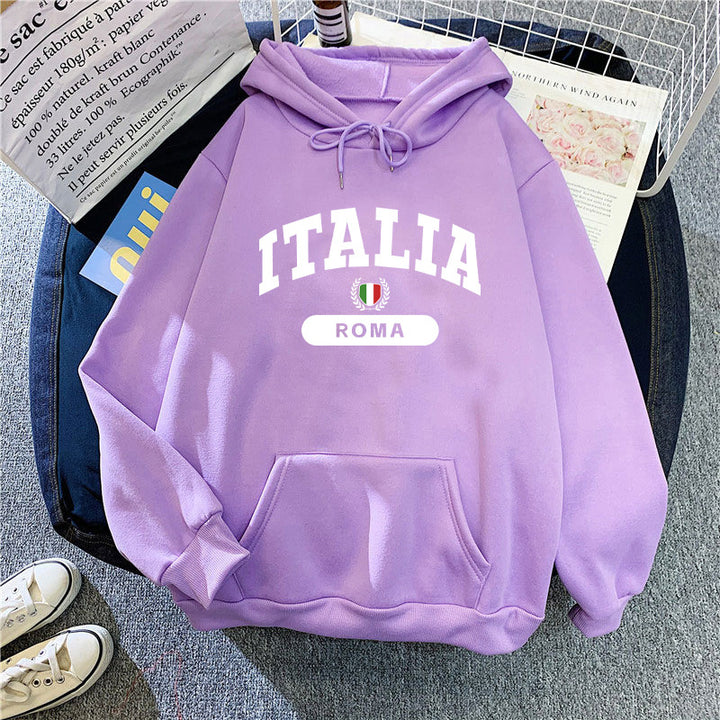Women's hoodie with Italy print Skjora