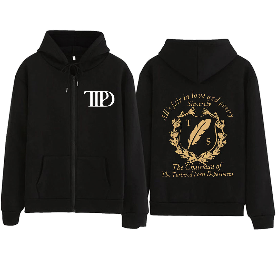 Kvinne fleece hettejakke med unikt design og komfortabel passform Skjora