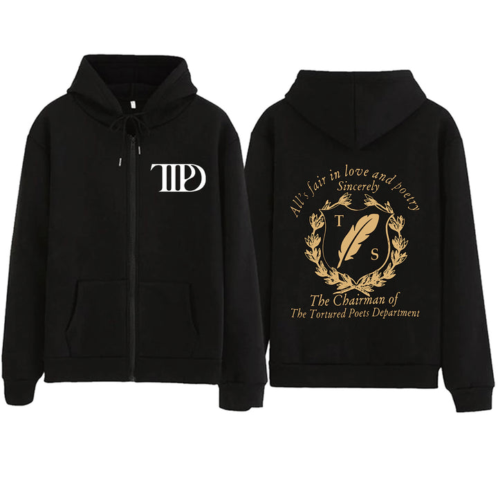 Kvinne fleece hettejakke med unikt design og komfortabel passform Skjora