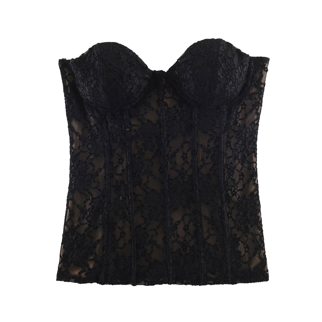 Dame blonde-bustier med forførende design og elegante detaljer Skjora