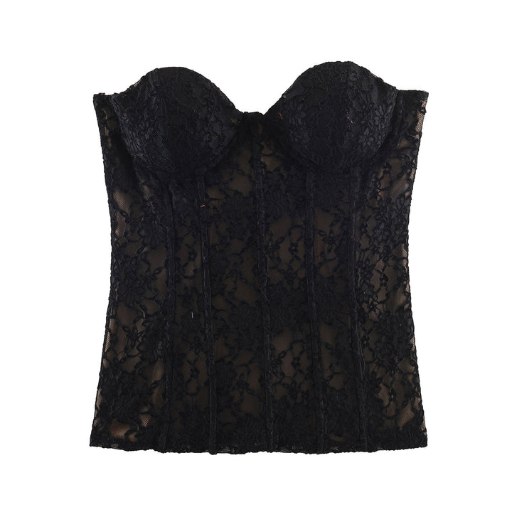 Dame blonde-bustier med forførende design og elegante detaljer Skjora