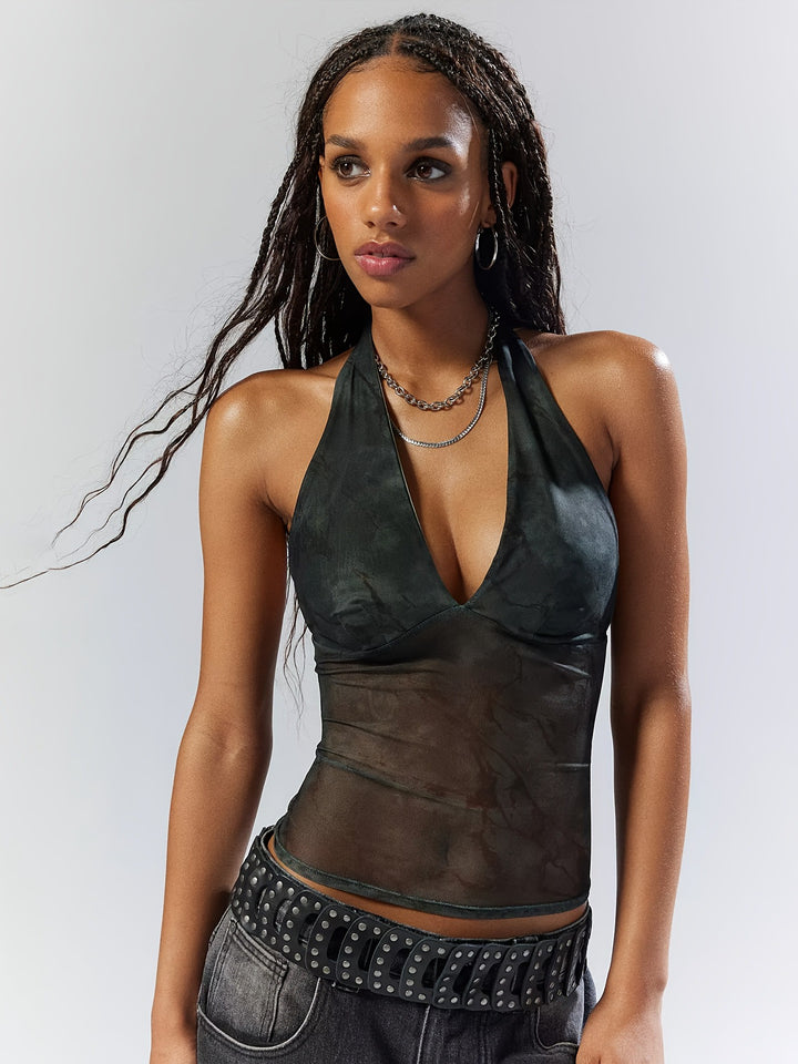 Women's Elegant and close-fitting top in a trendy pattern Skjora