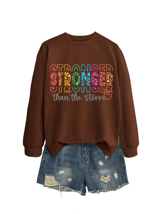 Dame sweatshirt med motivasjons skriftnotater og avslappet passform Skjora