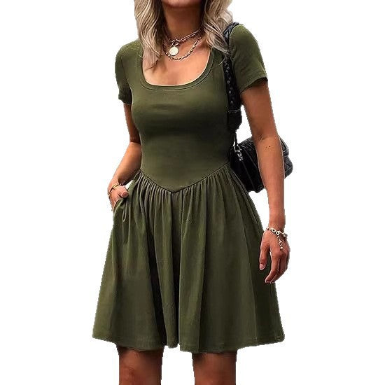 Women's Short-Sleeve Dress Skjora