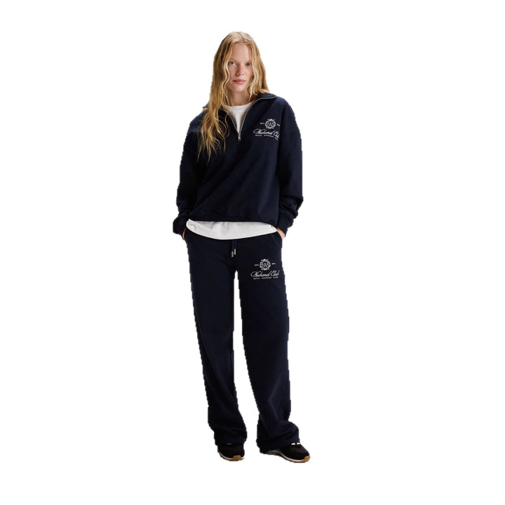 Kvinnelig sporty zip genser med en uformell skjæring og elegant broderi Skjora