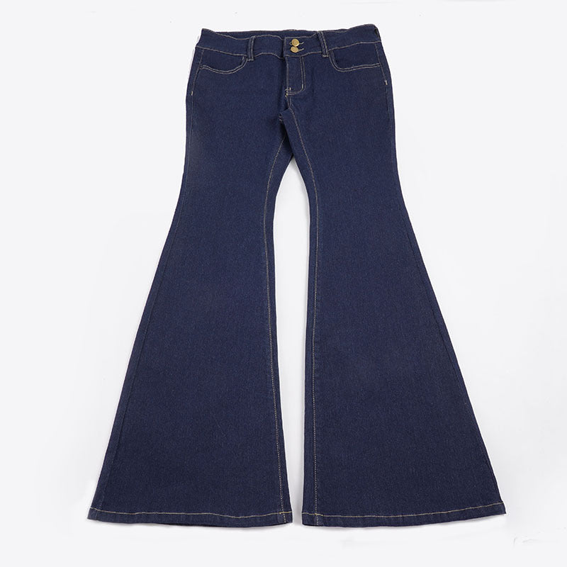 Dame Bootcut Jeans med høy midje og elegant sømføring Skjora