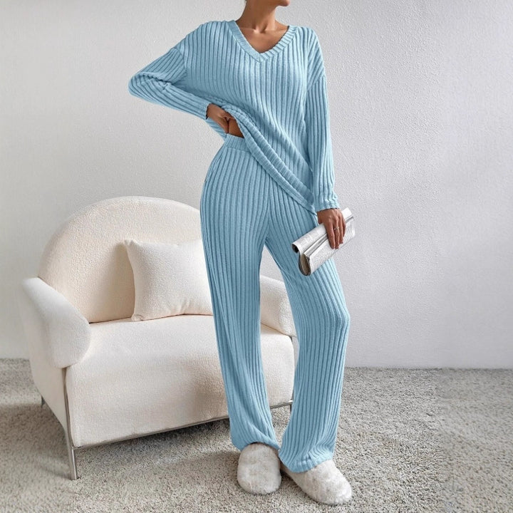 Kvinnes koselige strikket loungewear-sett Skjora