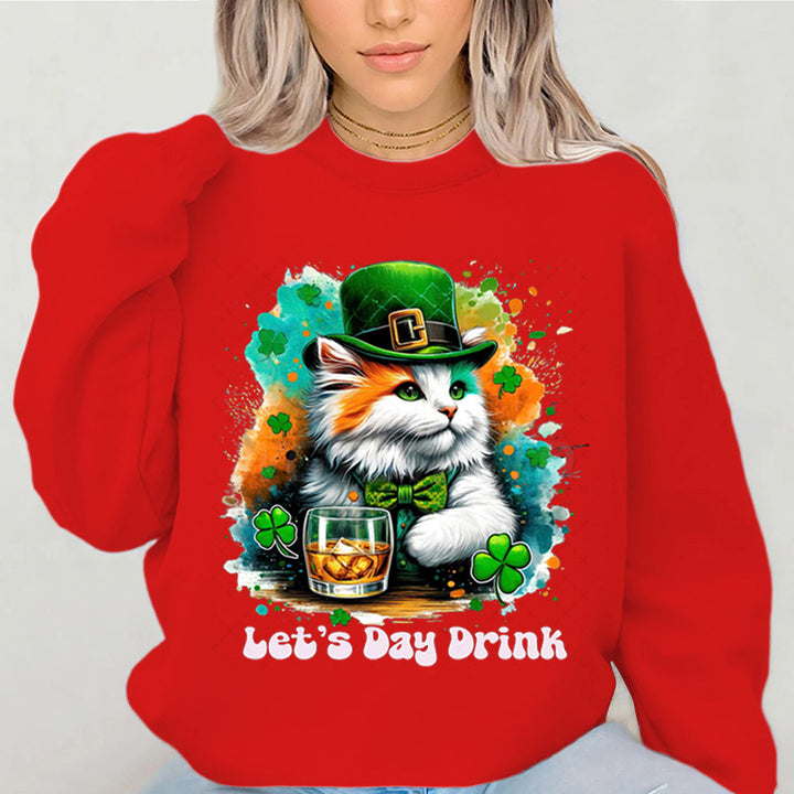Kvinnegenser med morsomt katte design og inspirerende tekst Skjora