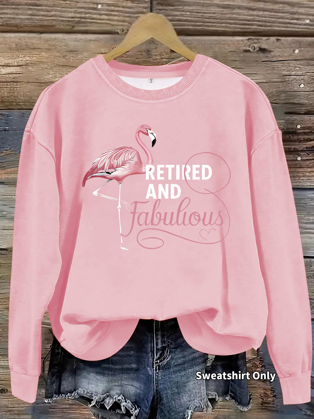 Kvinnenes sweatshirt med unik flamenco-motiv og inspirerende trykk Skjora