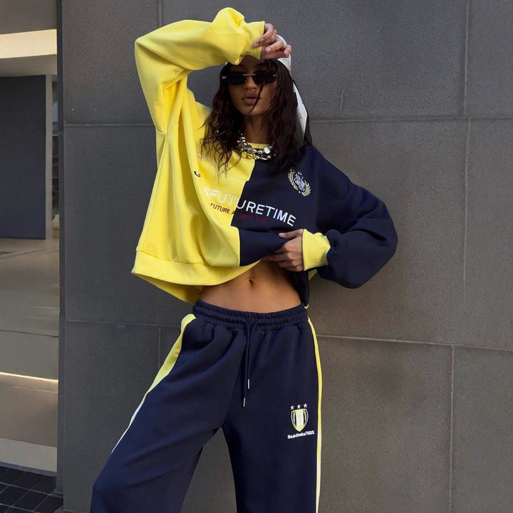 Kvinnens komfortable oversized fritidsdress med avslappet snitt og moderne detaljer Skjora
