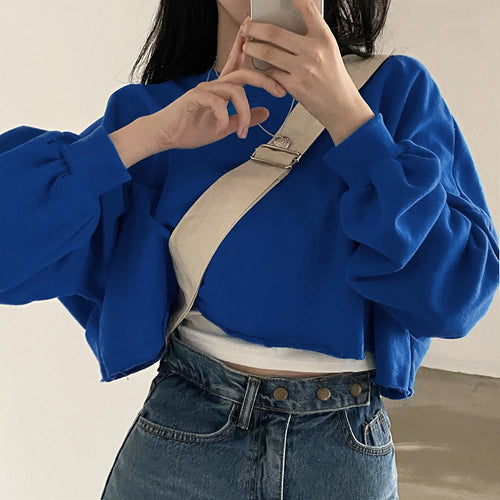 Kvinners Korte Sweatshirt Skjora