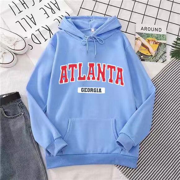 Damen Kapuzenpullover mit stylischem Atlanta-Print Skjora